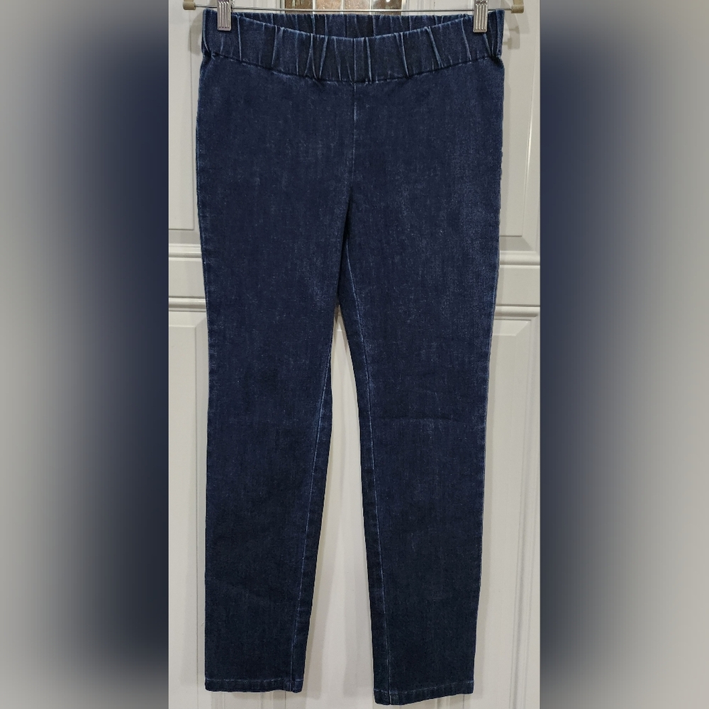 Soft Surroundings dark wash denim jeggings women's size XS petite
